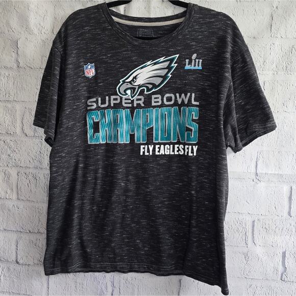Philadelphia Eagles Super Bowl Champions Charcoal Gray T-Shirt Large - Picture 3 of 11